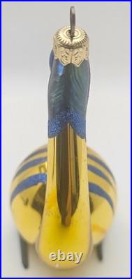 Vtg Christopher Radko Siegfried Goldfish Rare Hand-Blown Glass Ornament Holiday