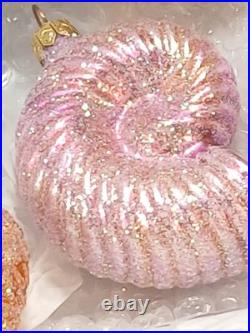 Vtg Lot of Handblown Glass Christopher Radko Ornaments Fish + Shell + Garland Vtg Lot of Handblown Glass Christopher Radko Ornaments Fish + Shell + Garland