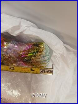 Vtg Lot of Handblown Glass Christopher Radko Ornaments Fish + Shell + Garland