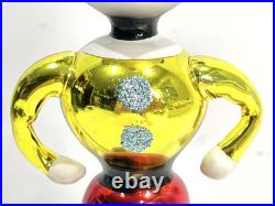 Vtg Radko Kissing Cousins Christmas Ornament Mickey Minnie Mouse Glass Flaw