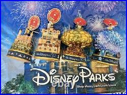 Walt Disney World 50th Anniversary Set 4x Parks Christopher Radko Ornament