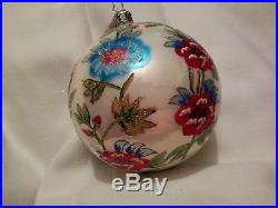 Wow! Christopher Radko 20th Anniversary Blown Glass Ball Christmas Ornament 4.5
